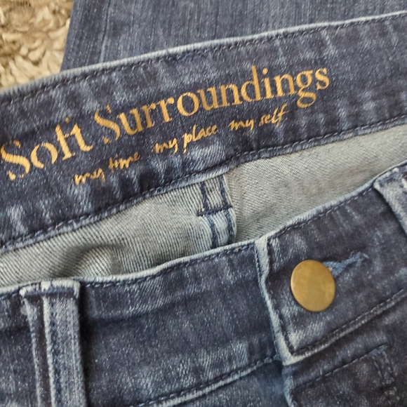 Soft Surroundings Dark Wash Jeans Womens Sz Small - Picture 3 of 6